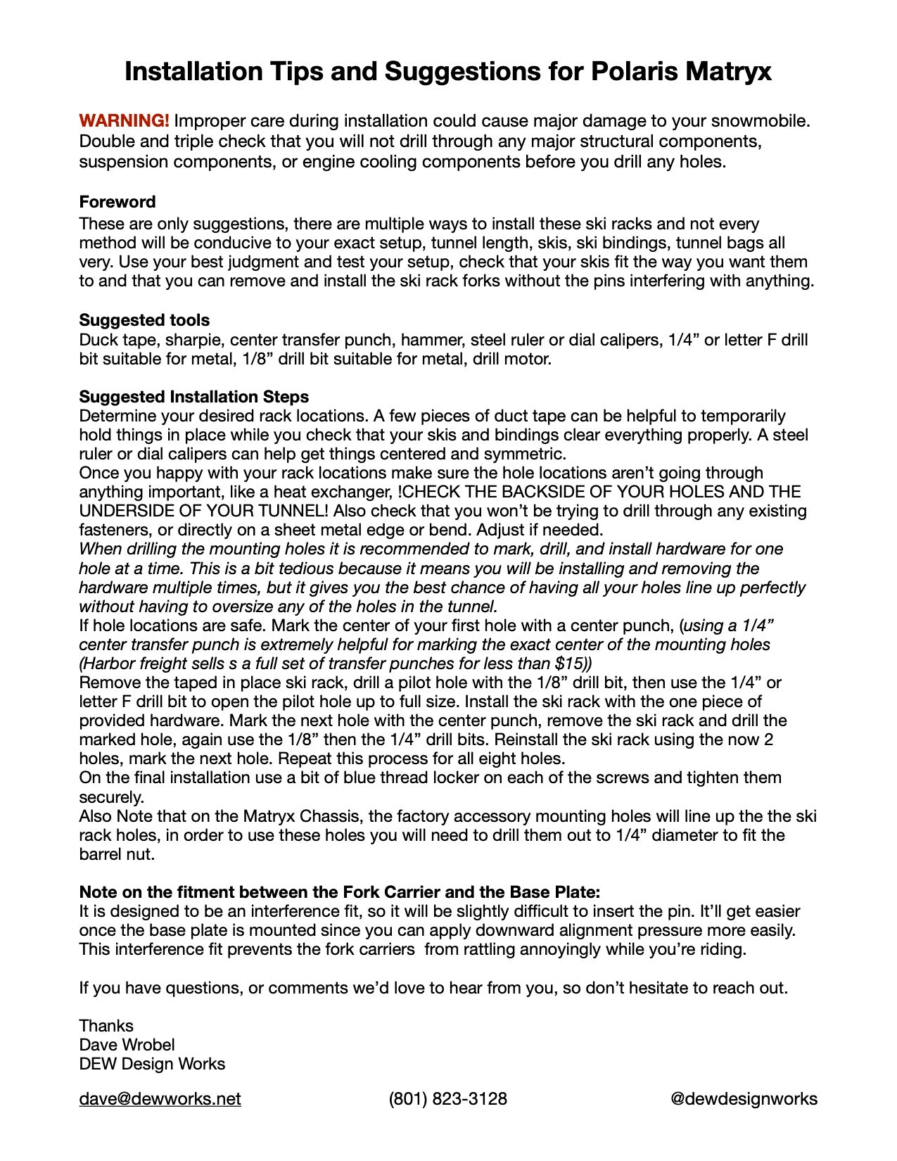 Polaris Matryx Ski/Snowboard Rack System